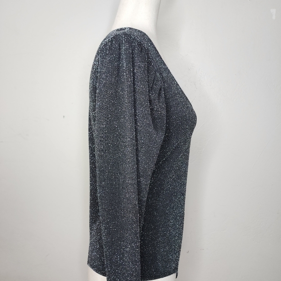 PAIGE Samina Black Metallic Bodysuit Size Medium - Picture 8 of 13